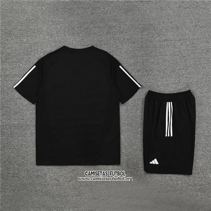 Chandal del Real Madrid Manga Corta 2023/2024 Negro - Pantalon Corto